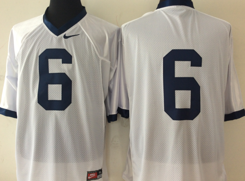 NCAA Men Penn State Nittany Lions White 6->ncaa teams->NCAA Jersey